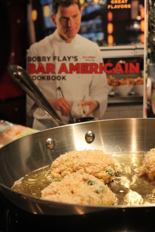 Frying Crab Cakes and Bobby Flay’s Bar Americain Cookbook