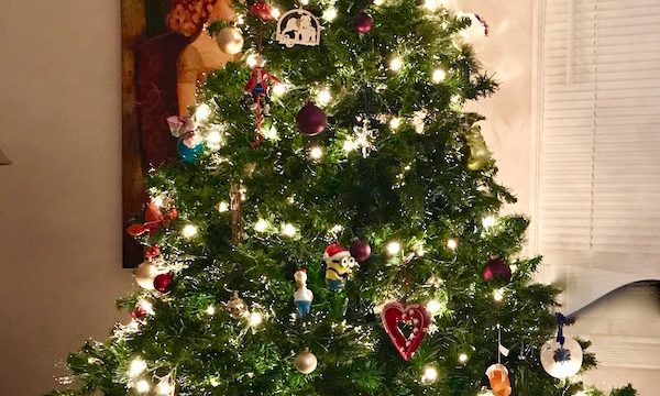 A fully decorated Christmas Tree