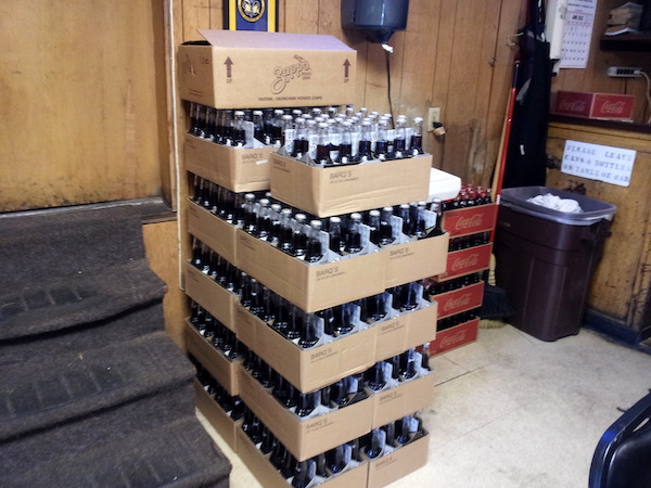 Barq’s Root Beer Stacked High at Domilise’s
