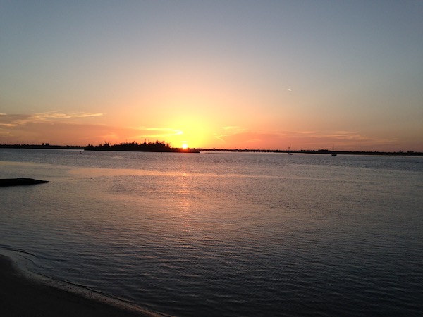 A beautiful sunset on the water