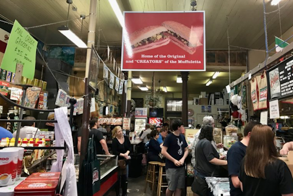 The inside of an Italian deli