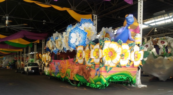 A Mardi Gras Float at Mardi Gras World Warehoouse