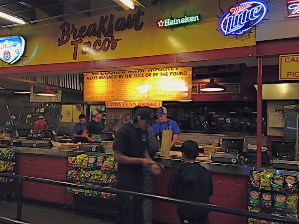 The inside of a BBQ joint