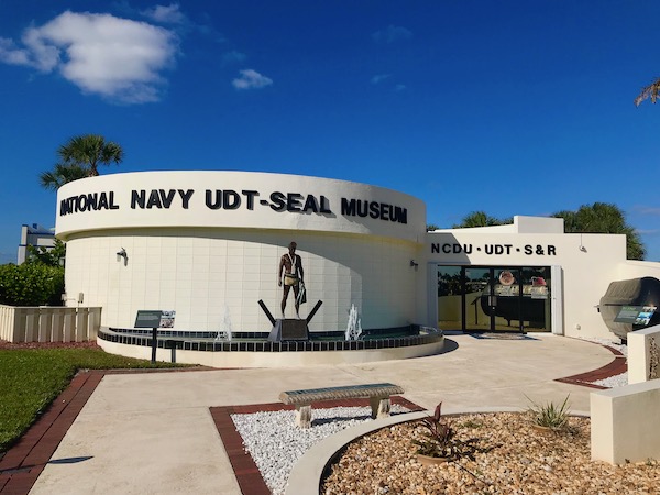 Navy Seal Museum on N. Hutchinson Island Florida round building that houses the WWII exhibit.