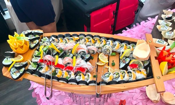A sushi boat filled with sushi at the 2019 Flavors Wellington Food and Wine Festival