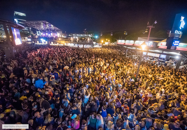 A huge crowd of people at Milwaukee's Summerfest 2019