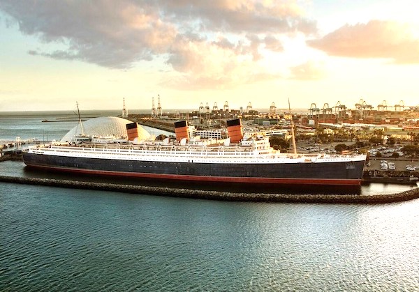 Exciting News About Cunard's Queen Mary as it sits at its dock in Long Beach California