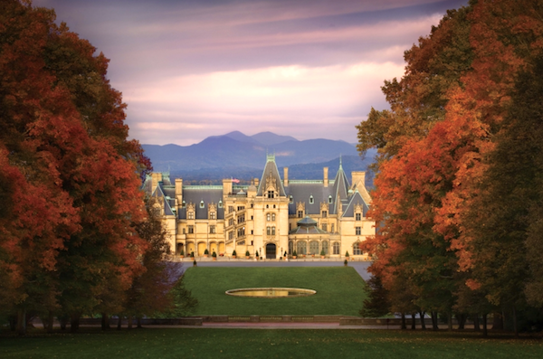 The Biltmore Hosts Downton Abbey Exhibit shows the estate in Autumn.