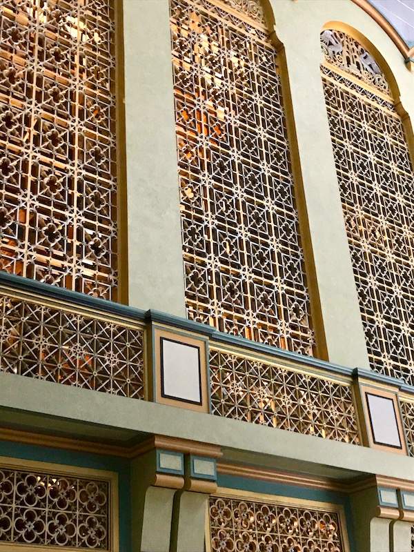 Gilt screens in Boardwalk Hall hide parts of the World's Largest Pipe Organ