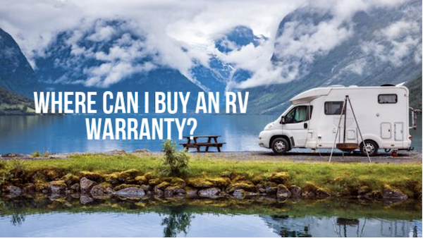 An RV with Mountains and a lake from Buying An RV Warranty