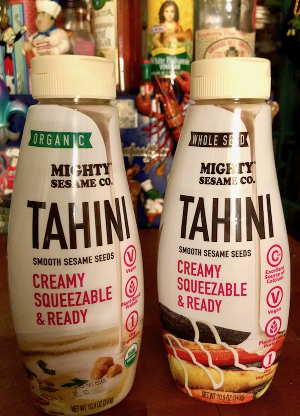 Two bottles of Squeezable Mighty Sesame Tahini