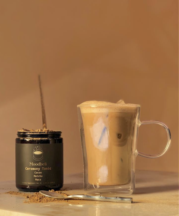 A brown jar and a glass mug of coffee from Fun Thanksgiving After Party