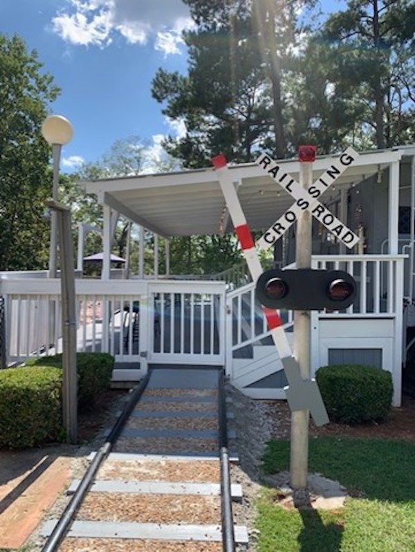 The KOA at our 1st Stop - Greensboro, Georgia with a Railroad theme.