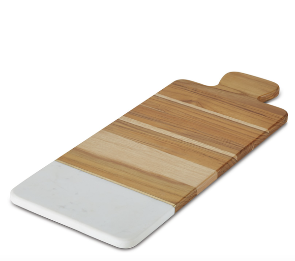 A teak and marble cheese board is a fabulous gift for Valentines Day