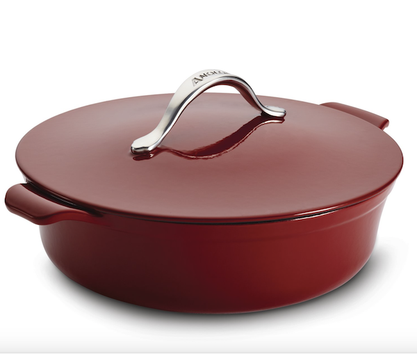 Red enamel braised with lid is one of the Best Valentine's Gifts for Cooks