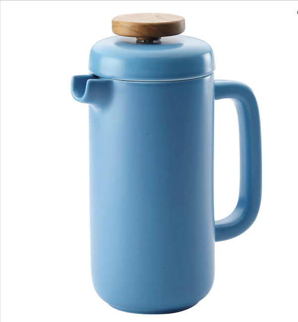 Aqua ceramic French Press is one of the Best Valentine's Gifts for Cooks