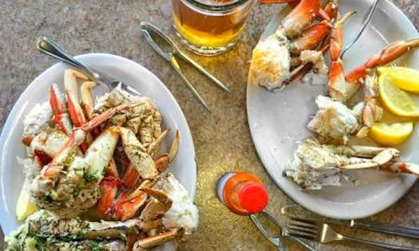 Two plates of crabs from California Wine Country Beckons for Winter Getaways