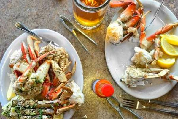 Two plates of crabs from California Wine Country Beckons for Winter Getaways