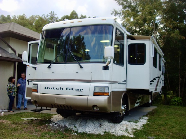 The outside of an RV from Happy Campers