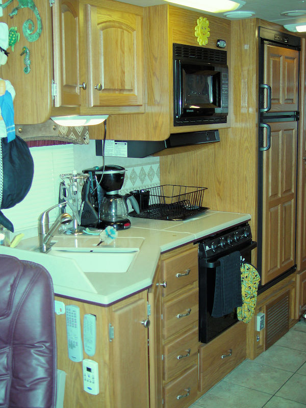 An RV kitchen from Happy Campers