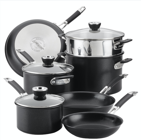 10 pieces of anodized cookware and lids to help Bring Wellness to the Kitchen
