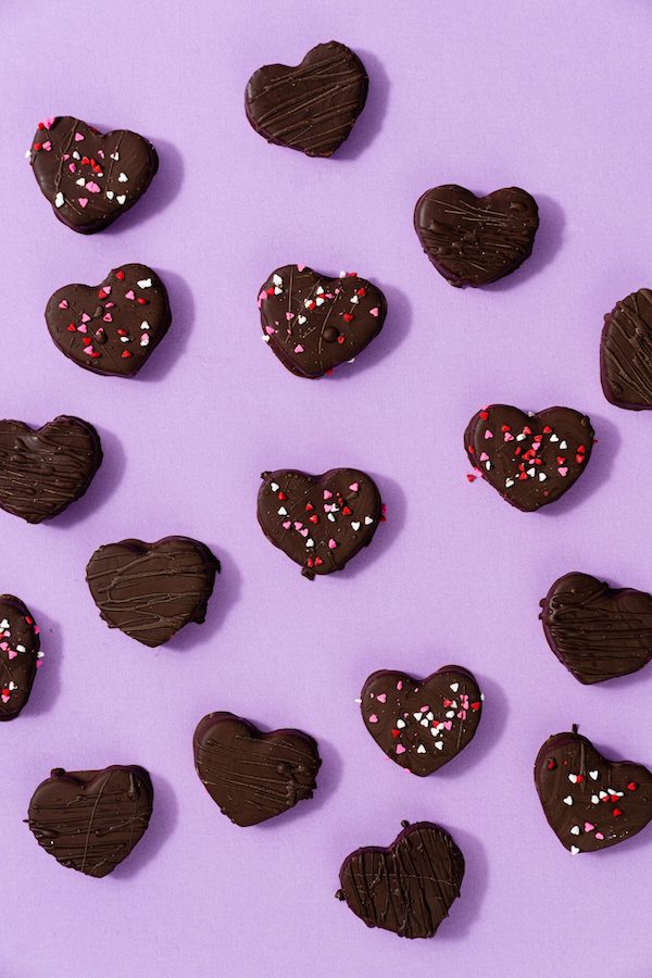 Healthful Options heart shaped dark chocolate cookies