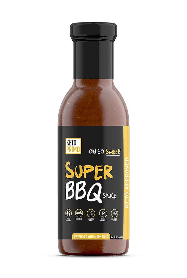 One of the new Healthful Options is a bottle of keto BBQ sauce