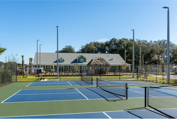 Sunkissed Village RV Resort Opens in Central Florida with pickle ball courts.