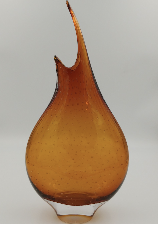 An amber glass vase from 84th Annual Atlanta Dogwood Festival
