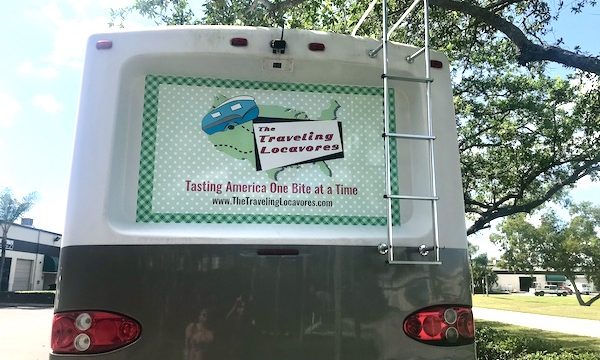 The rear of an RV with logo and graphics from Another RV Renovations Update