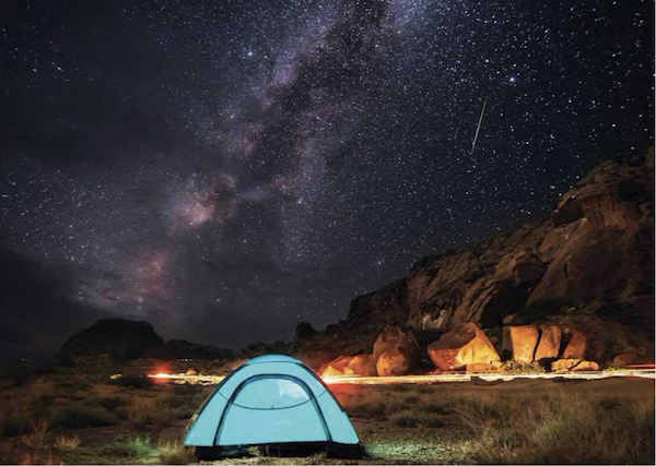 A turquoise tent in a national park from Complete Guide to the National Parks