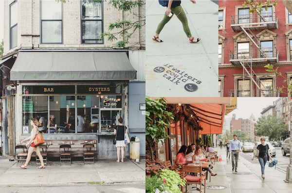 A collage of street scenes from New York Capital of Food
