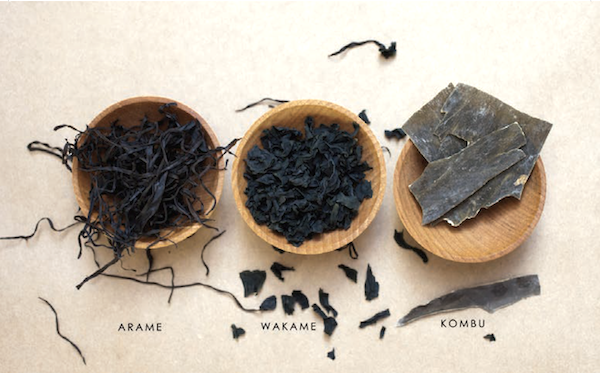 A trio of sea vegetables 
