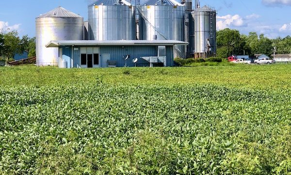 A large group of metal silos near Lake Somerset Campground