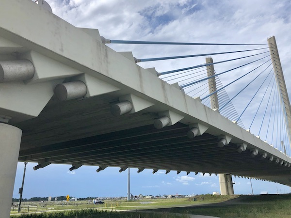 A close look at the construction of a bridge at Delaware Seashore State Park