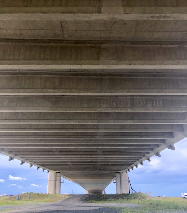 The underside of a bridge at Delaware Seashore State Park