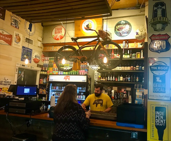 A BBQ restaurant bar near the Mississippi Civil Rights Museum