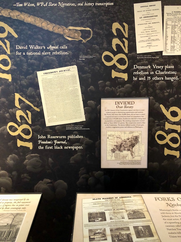 A continuation of a time line mural at the Mississippi Civil Rights Museum