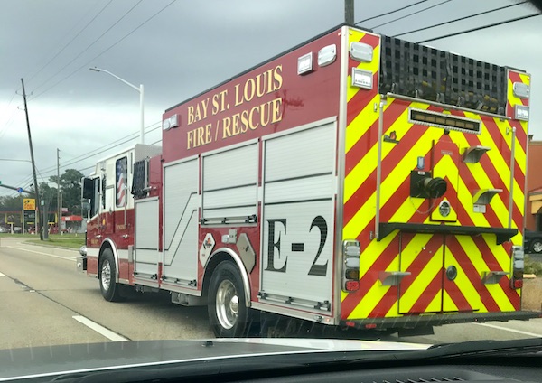 A fire rescue truck along our route from NOLA to Biloxi