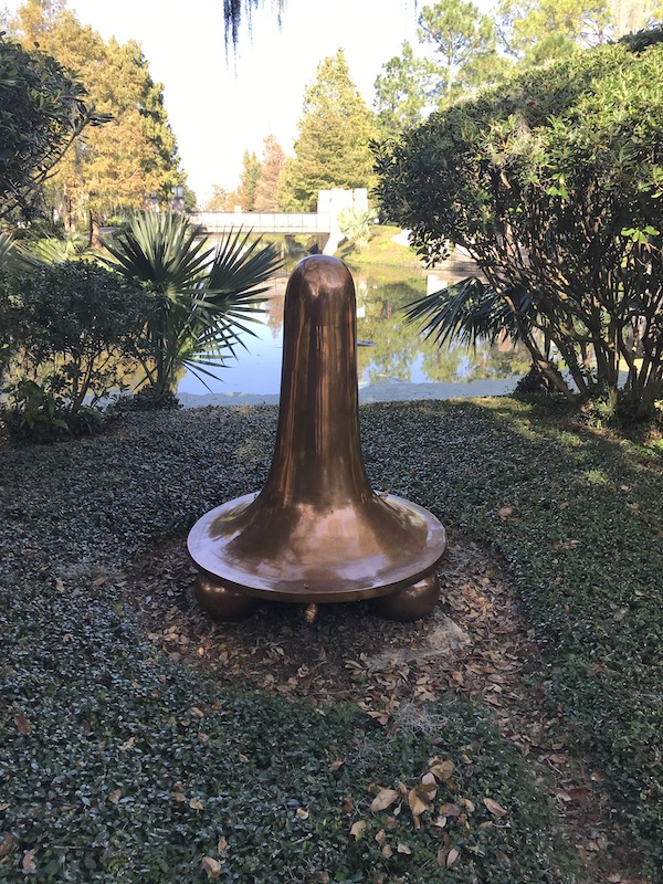 A copper Sculpture at the Bestoff Sculpture Garden