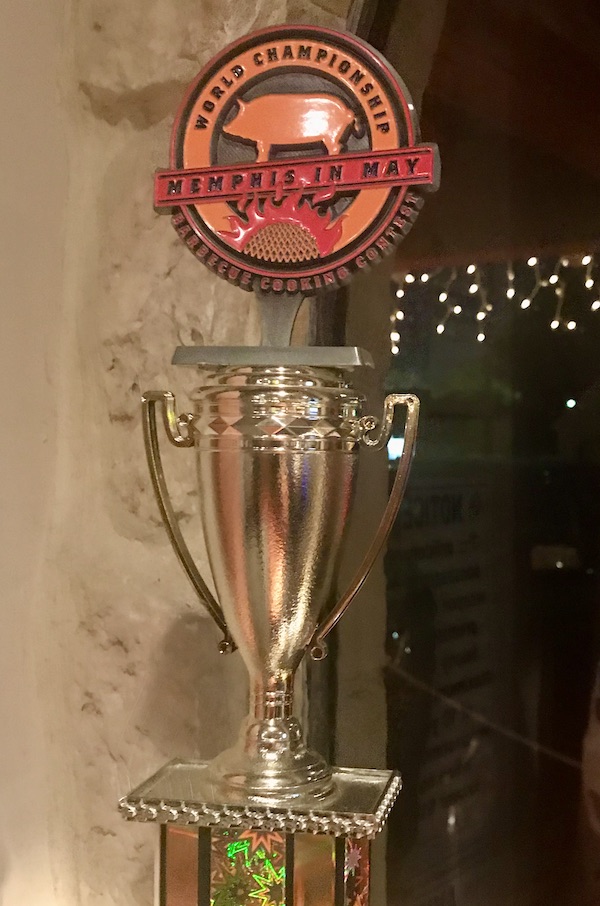 A BBQ trophy near the Holocaust Museum Houston