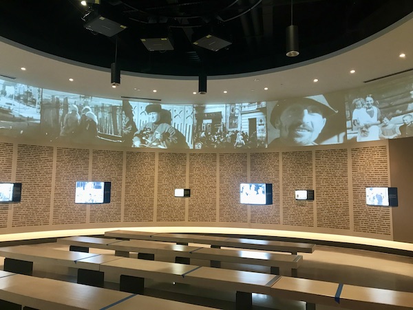 The welcome center at the Holocaust Museum Houston