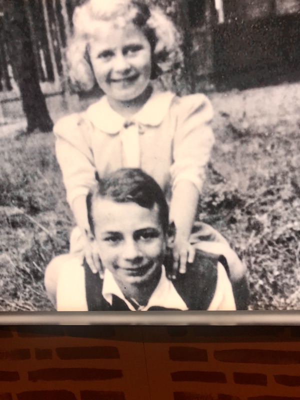 A photo of a little girl and boy at the Holocaust Museum Houston