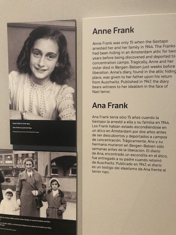Photo of a girl and her story at the Holocaust Museum Houston