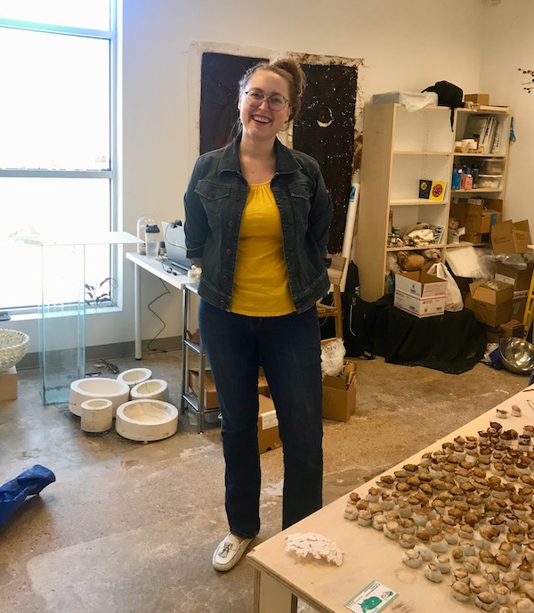 Clay artist Nicole Lamere at the The Houston Center for Contemporary Craft