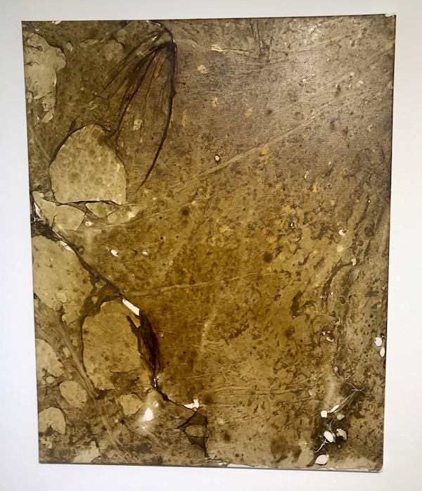 Gold tones on canvas at The Houston Center for Contemporary Craft