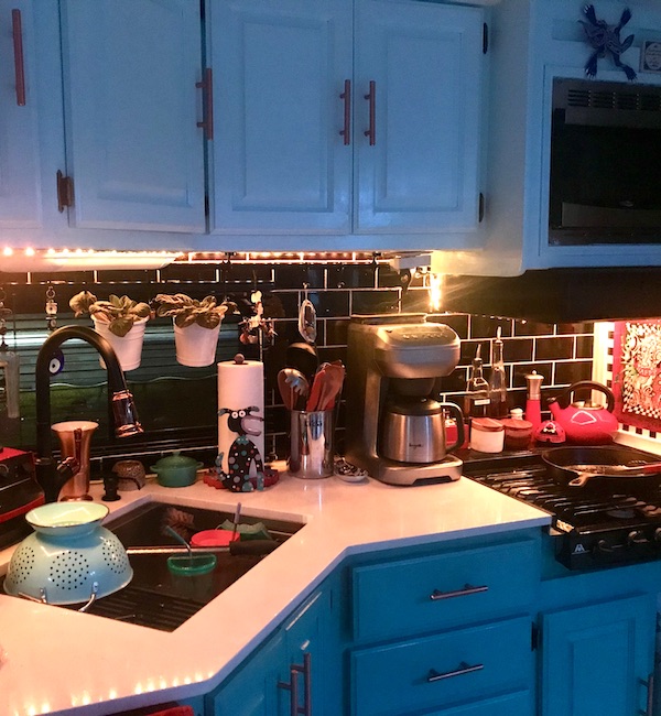 Tidbits of Life in New Orleans an RV kitchen with task lighting