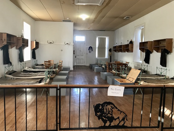 Soldiers barracks with cots at Fort Stockton Texas