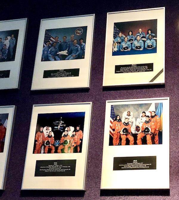 Photos of astronauts at NASA Space Center Houston