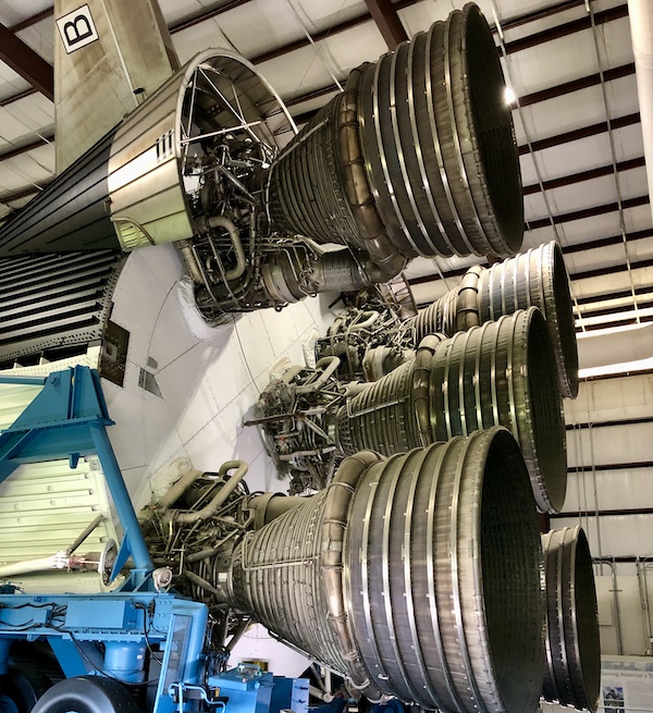 Rocket engines for Saturn V at NASA Space Center Houston